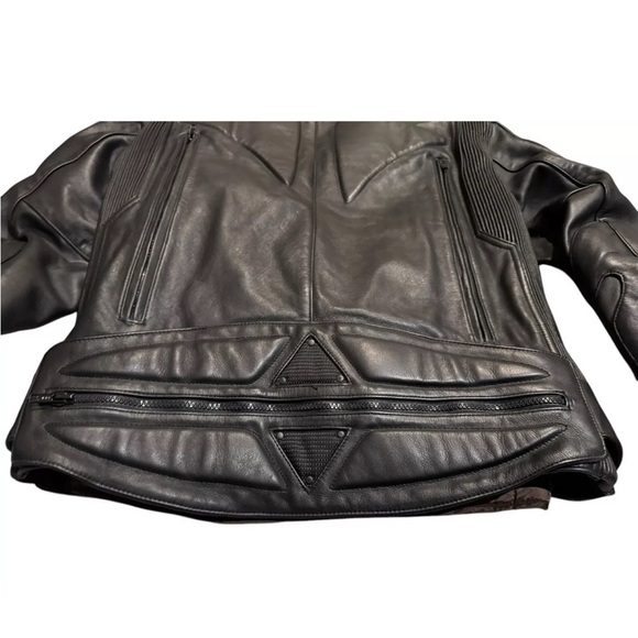 First Gear S Pilot Black Leather Jacket With Thermoliner Size 44 Motorcycle - Picture 8 of 14